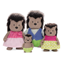 Lil Woodzeez - The McBristly Porcupine Family - Set of 4 Collectible Posable Doll Figures - Pretend Play Toys - Gift for Kids Age 3+