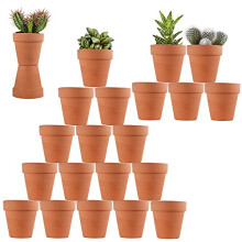 Sderoq 3.14 Inch Terracotta Pots - 22Pack Clay Flower Pots with Drainage Hole Succulent Nursery Pot/Cactus Plant Pot. Great for Plants Crafts Weddi