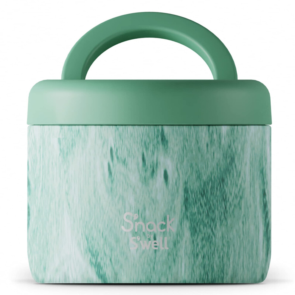 S'well S'nack Stainless Steel Food Container - 24 Oz - Peppermint Tree - Double-Layered Insulated Bowls Keep Food Cold for 12 Hours and Hot for 7 - BP