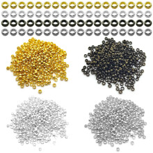 2000pcs Round Rondelle Crimp Perles pour bijoux Trouver de minuscules perles de bouchons
