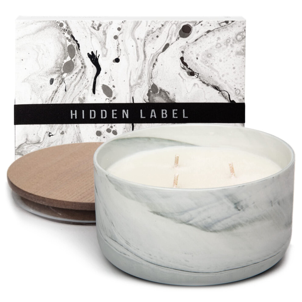 Hidden Label Scented Soy Candles, Large Candle 3 Wicks 13.6oz Thai Lemongrass Ceramic Jar Lava Collection, Gorgeous Gifts for Birthday Thanksgiving C-image-OPC-PFC5M87-NEW