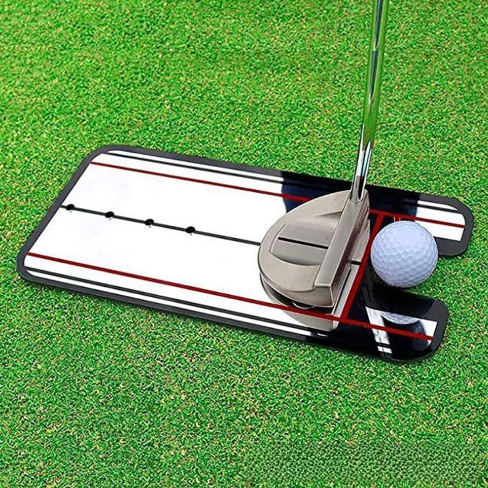 (HT362) Golf Putting Mirror Mat: Swing Practice & Posture Correction Trainer.