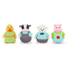 Lil Woodzeez - Friendz Club Farm Set - Duck Sheep Pig Cow - S?t med 4 samlerobjekterne Doll -figurer - foregive legegave til b?rn i alderen 3+