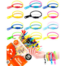 UpBrands Reiverschluss-Armband Fidget, 96 Stck, zweifarbige 6,5-Zoll-Armbnder fr Kinder  perfektes Reiverschluss-Zappelspielzeug und Reiversch