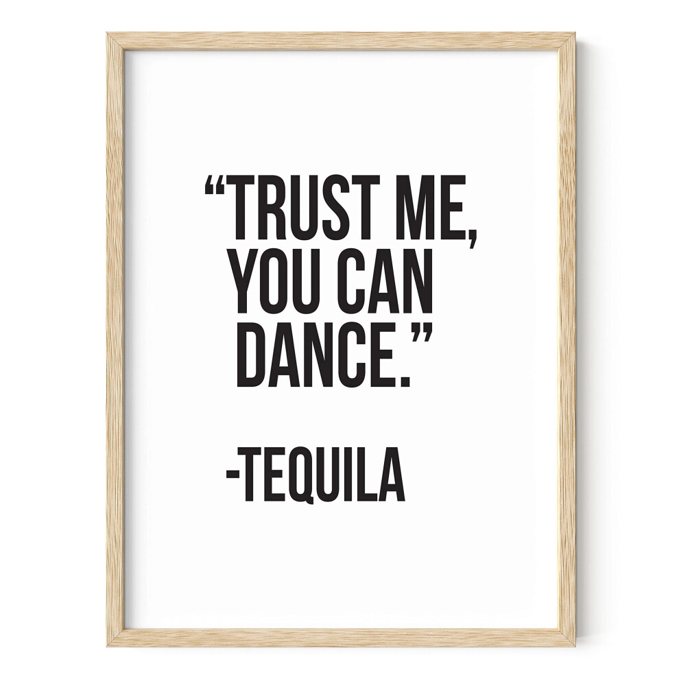 Ripgrip Lustiges Schwarz-Weiß-Dekor – Bar-Dekoration, College-Wohnheim-ZubehöR Und Lustige Bar-Dekoration, Poster-Zitate „Trust Me You Can Dance-image