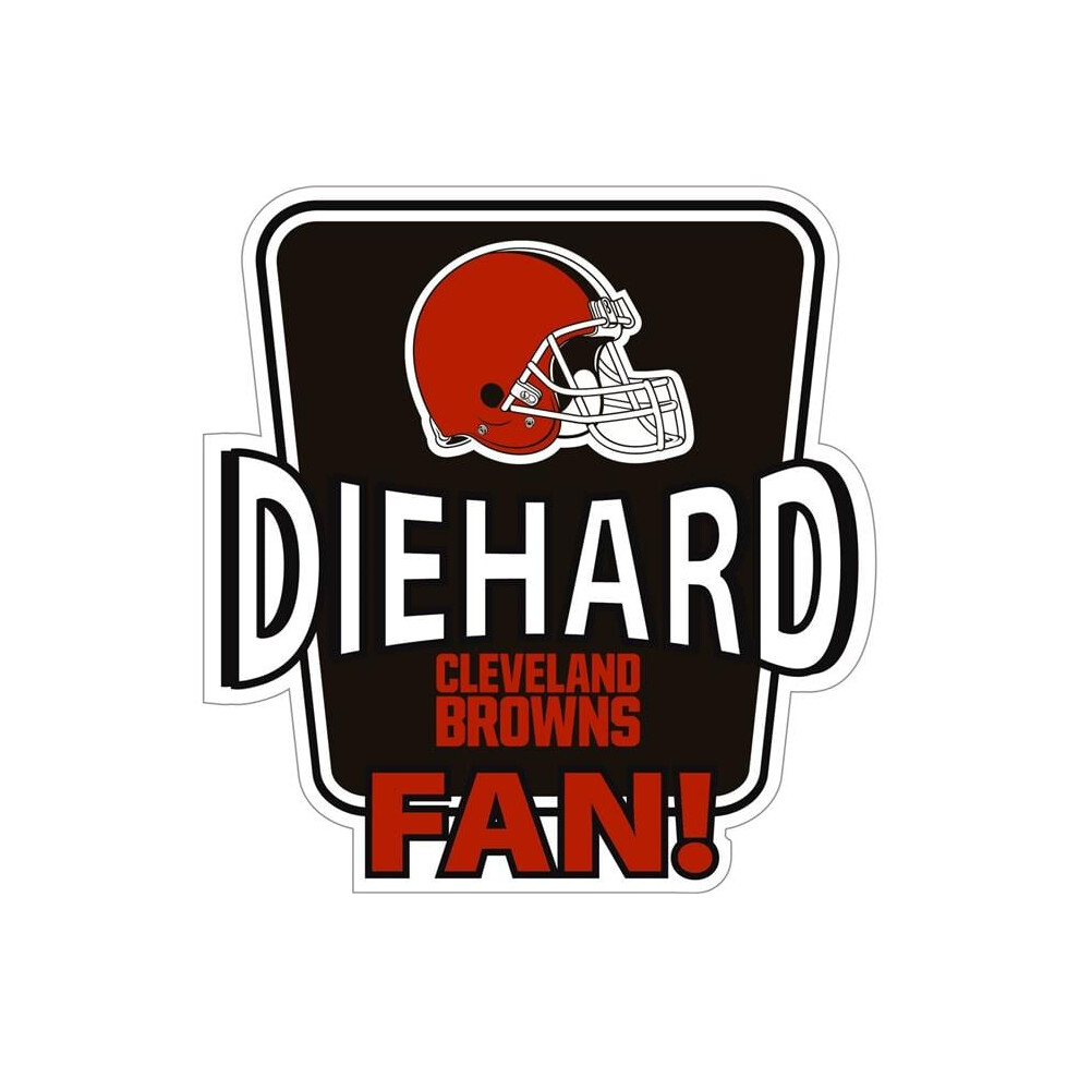 Siskiyou Sports Fdhd025 Nfl Cleveland Browns Die-Hard Fan Auto Decal - One Size 754603875311