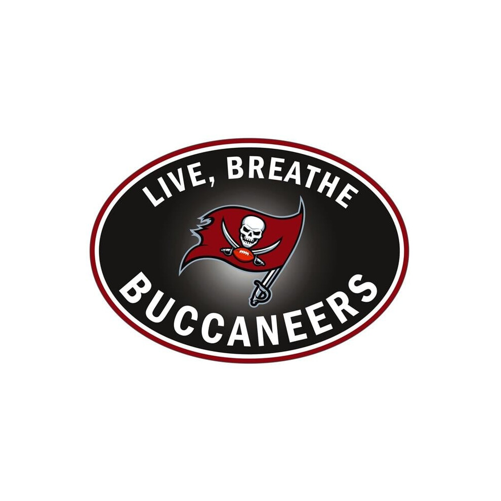Siskiyou Sports Flbd030 Nfl Tampa Bay Buccaneers Live-Breath Auto Decal - One Size 754603341311