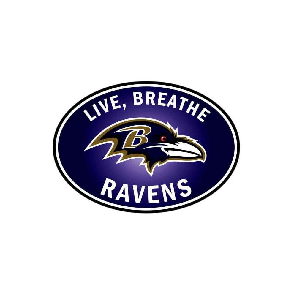 Siskiyou Sports Flbd180 Nfl Baltimore Ravens Live-Breath Auto Decal - One Size 754603679353