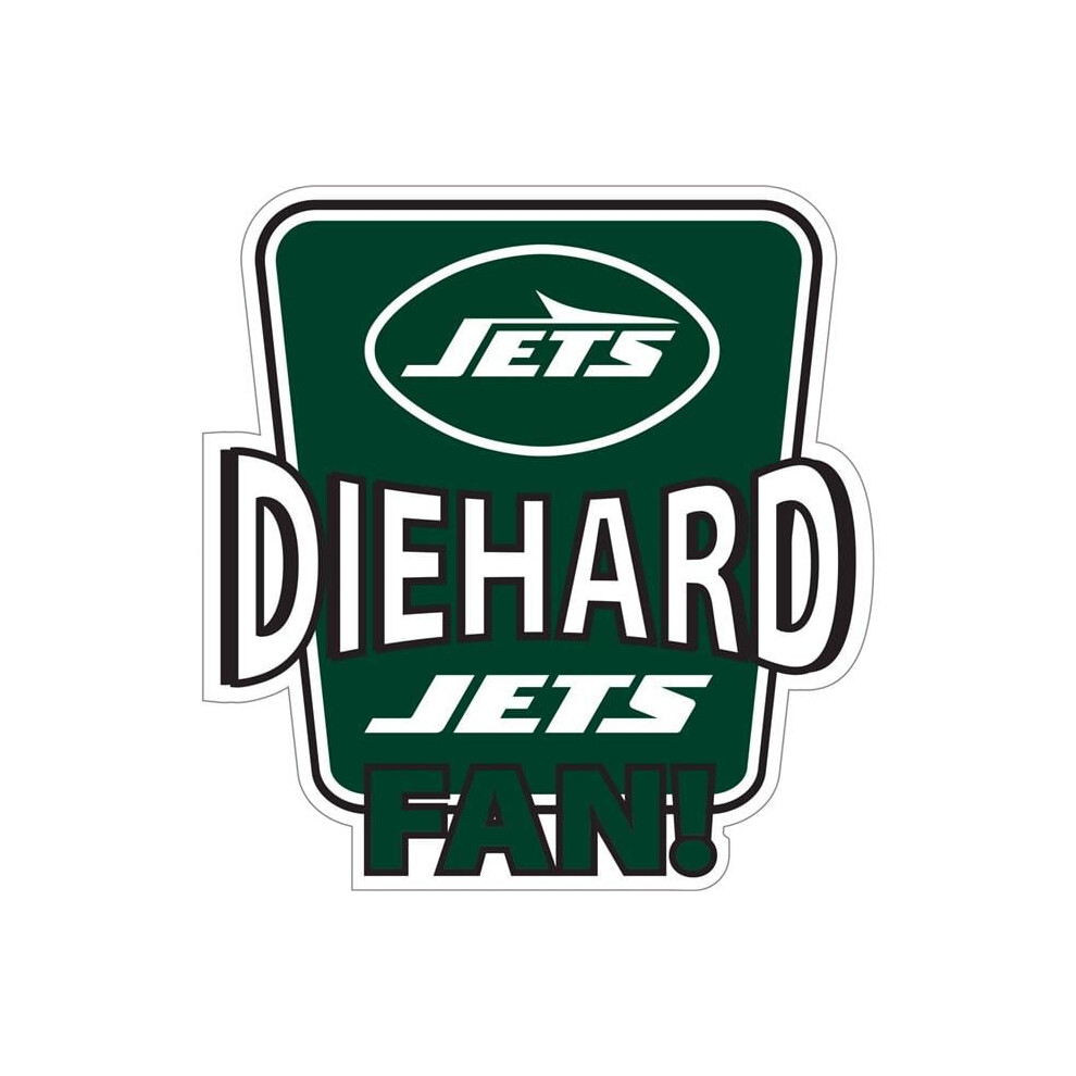 Siskiyou Sports Fdhd100 Nfl York Jets Die-Hard Fan Auto Decal - One Size 754603874727