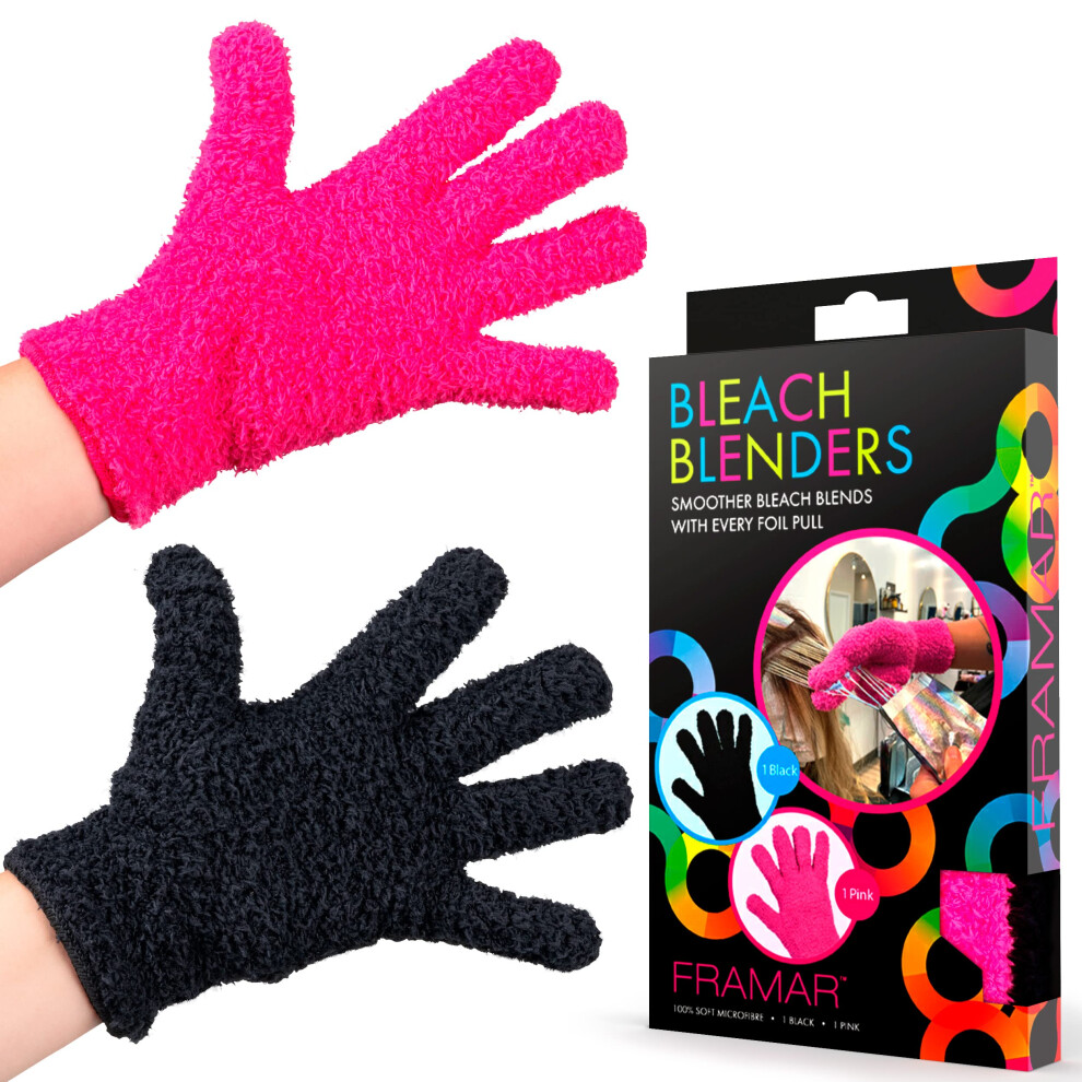 FRAMAR Bleach Blender Microfiber Gloves - Hair Dye Gloves  Pink Gloves For Hair Salon Supplies  Fuzzy Gloves  Reusable Gloves For Cleaning  Microfiber-image-OPC-PFY6NS8-NEW