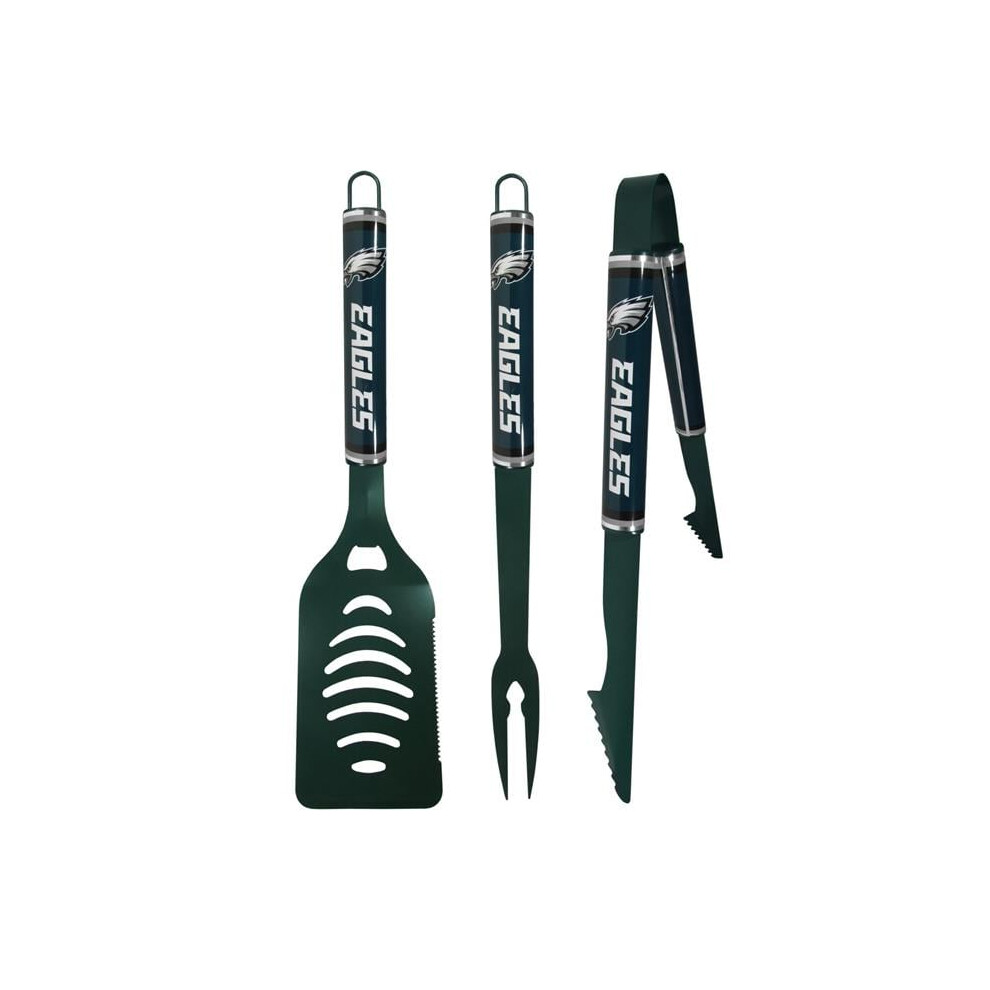 Siskiyou Sports F3LC065 Unisex NFL Philadelphia Eagles 3 Piece Color BBQ Tools - One Size-image-OPC-PGCDMFN-NEW