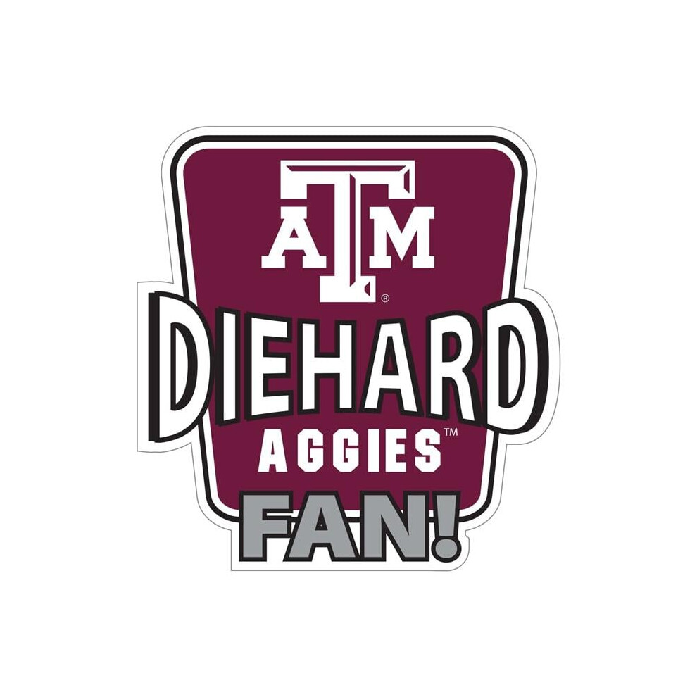 Siskiyou Sports Cdhd26 Unisex Ncaa Texas A & M Aggies Die-Hard Fan Auto Decal 754603349676