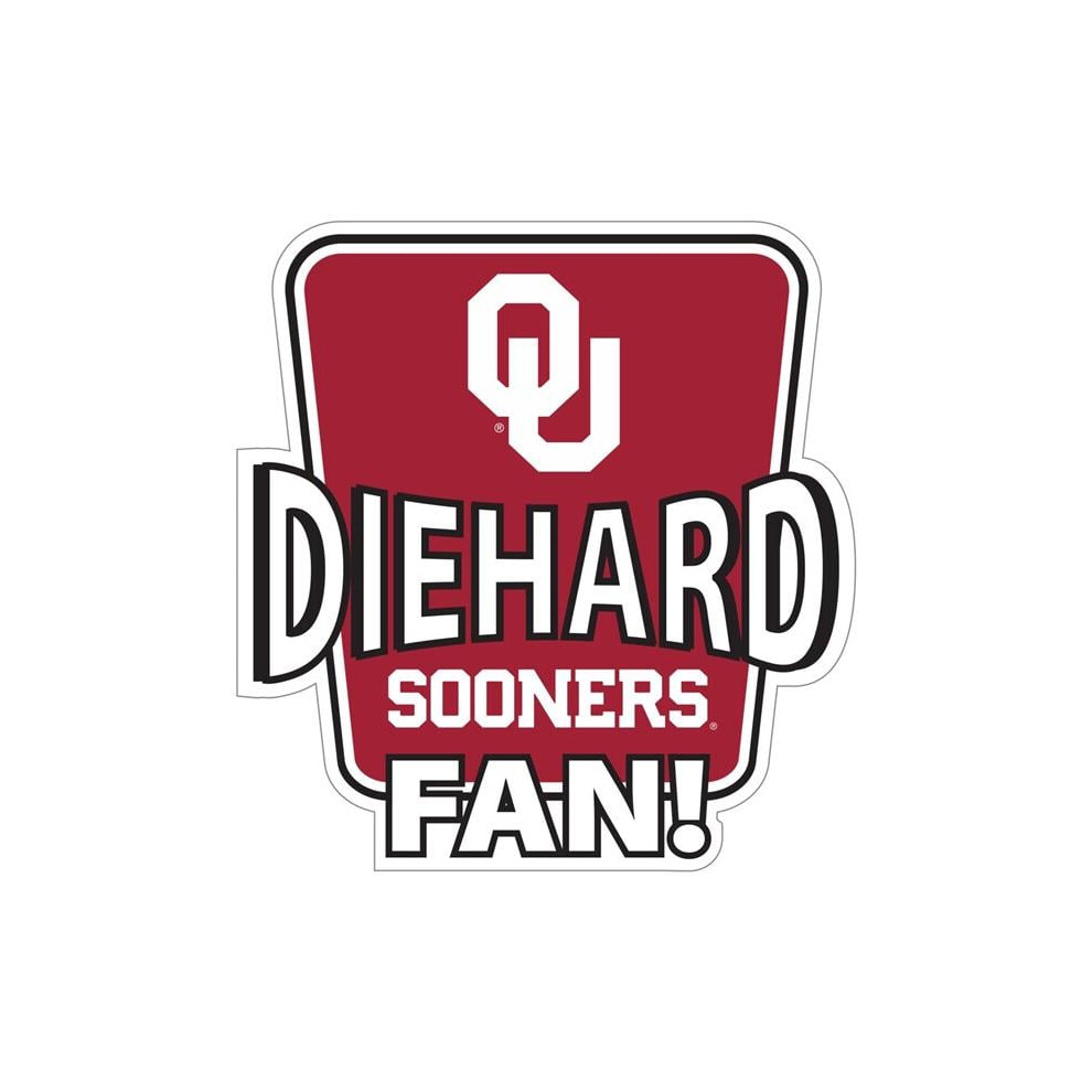 Siskiyou Sports Cdhd48 Unisex Ncaa Oklahoma Sooners Die-Hard Fan Auto Decal 754603436833