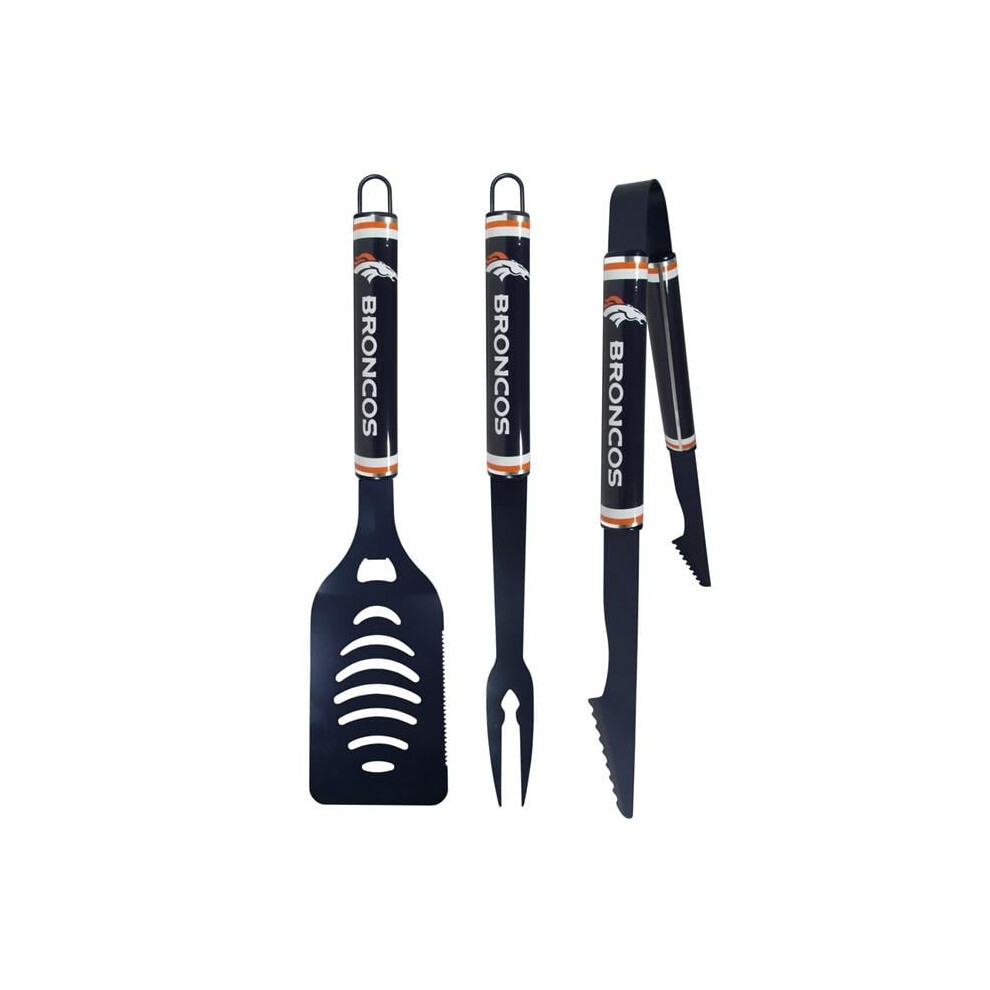 Siskiyou Sports F3LC020 Unisex NFL Denver Broncos 3 Piece Color BBQ Tools - One Size-image-OPC-PGCDMHB-NEW