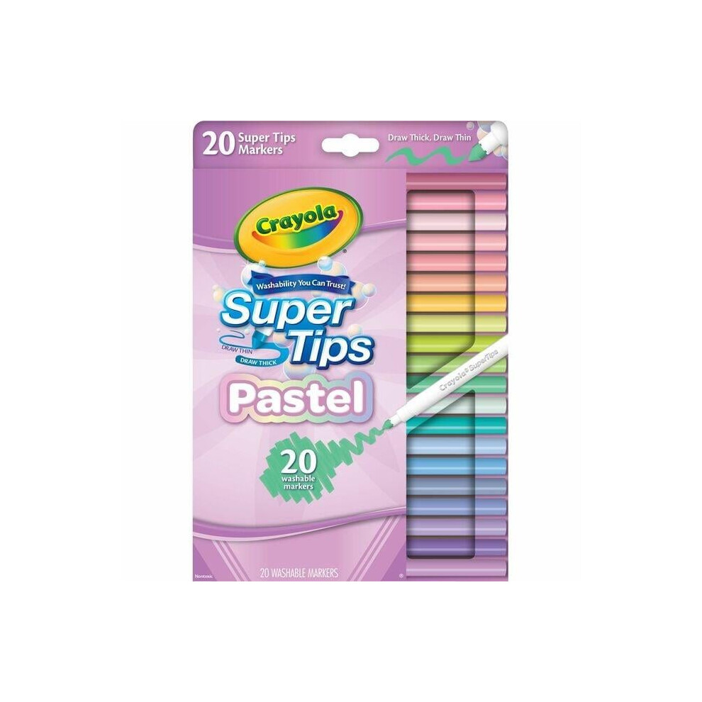 Crayola CYO587516 SuperTips Washable Markers - Pack of 20
