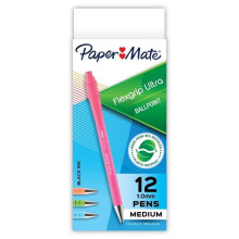 Papermate PAP2204001 Grip Ultra Retractable Ballpoint Pens, Assorted Color - Pack of 12