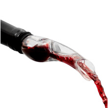 Adevarat Aerating Wine Decanter Decan? Instantaneu, Aerator Spout Spout Free Purd pentru sticle standard cu dop ncorporat ?i suport Plastic fara