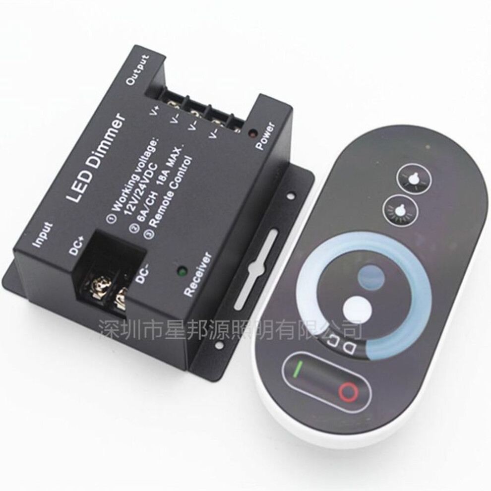 6-button Led Light Strip Dimmer With Wireless Touch Remote Control
