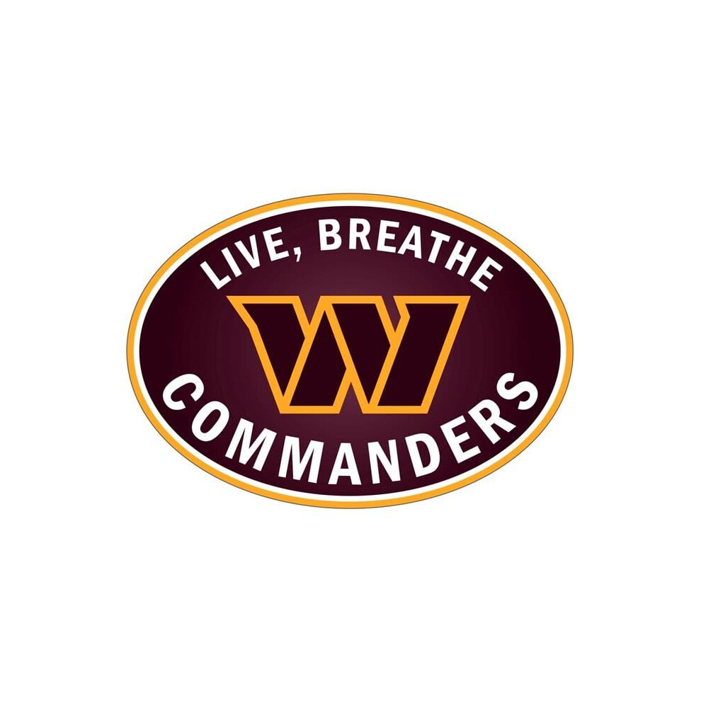 Siskiyou Sports Flbd135 Nfl Washington Commanders Live-Breath Auto Decal - One Size 754603341021