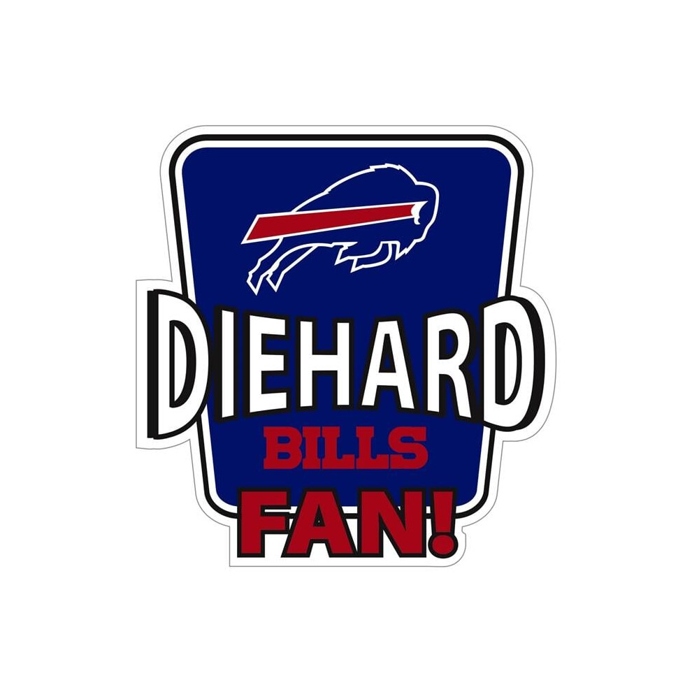 Siskiyou Sports Fdhd015 Nfl Buffalo Bills Die-Hard Fan Auto Decal - One Size 754603874536