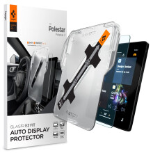 Spigen gehard glazen schermbeschermer [GlasTR EZ FIT] ontworpen voor Polestar 2 (2021/2022/2023/2024) 11,2 inch dashboard touchscreen - mat/anti-ving