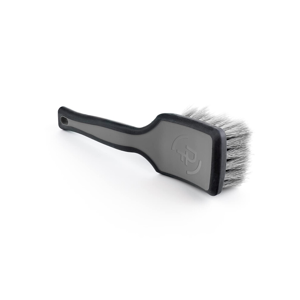 Detail Factory - Progrip Tire Brush - Ergonomic Progrip Handle, Stiff Synthetic Bristles, Ergonomic Design, Clean Your Tires With Ease, Grey 850000030596