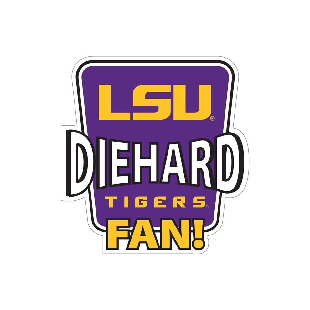 Siskiyousports Unisex Siskiyou Sports Cdhd43 Ncaa Lsu Tigers Die-Hard Fan Auto Decal