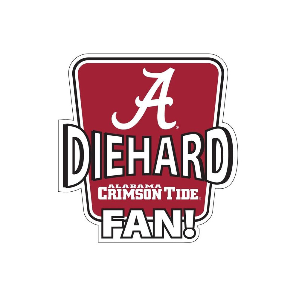 Siskiyou Sports Cdhd13 Unisex Ncaa Alabama Crimson Tide Die-Hard Fan Auto Decal 754603594281