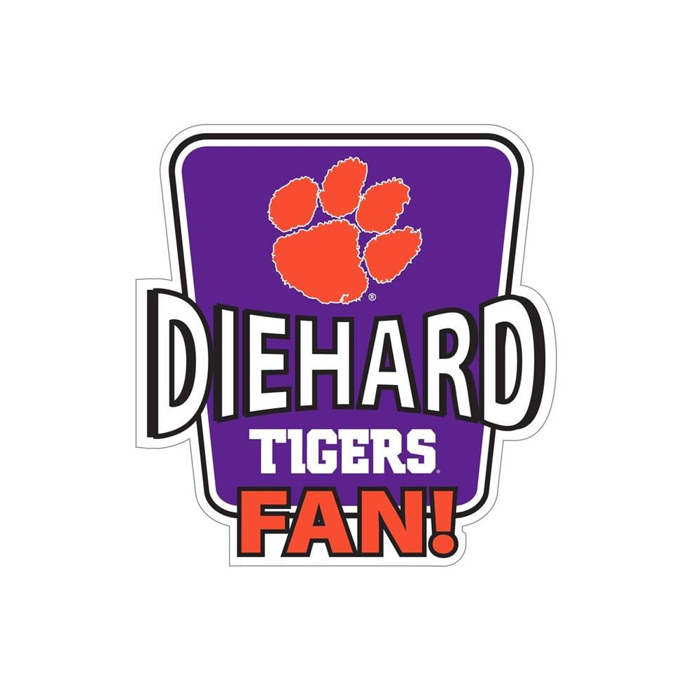 Siskiyou Sports Cdhd69 Unisex Ncaa Clemson Tigers Die-Hard Fan Auto Decal 754603594359