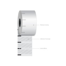 Iconex ICX90232634 2.28 in. x 350 ft. Sticky Media - White - Box of 12