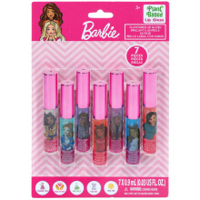 Barbie 7 Peças Brilho Labial à Base de Plantas, Lembranças para Meninas, Primeiro Conjunto de Maquiagem