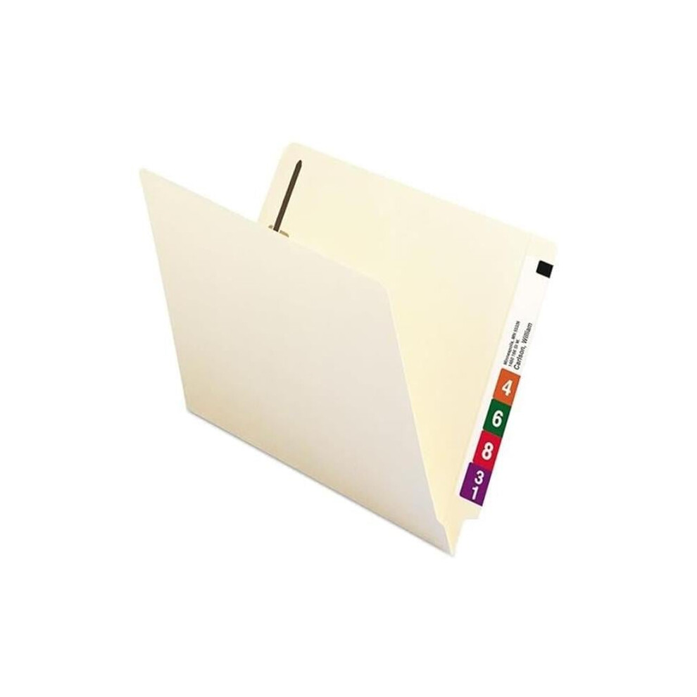 Western State MAQ33064 1-3-Cut Tabs Recycled Heavy-Duty Reinforced End Tab File Folder - Letter Size & 1 in. Expansion, Manila - Box of 50