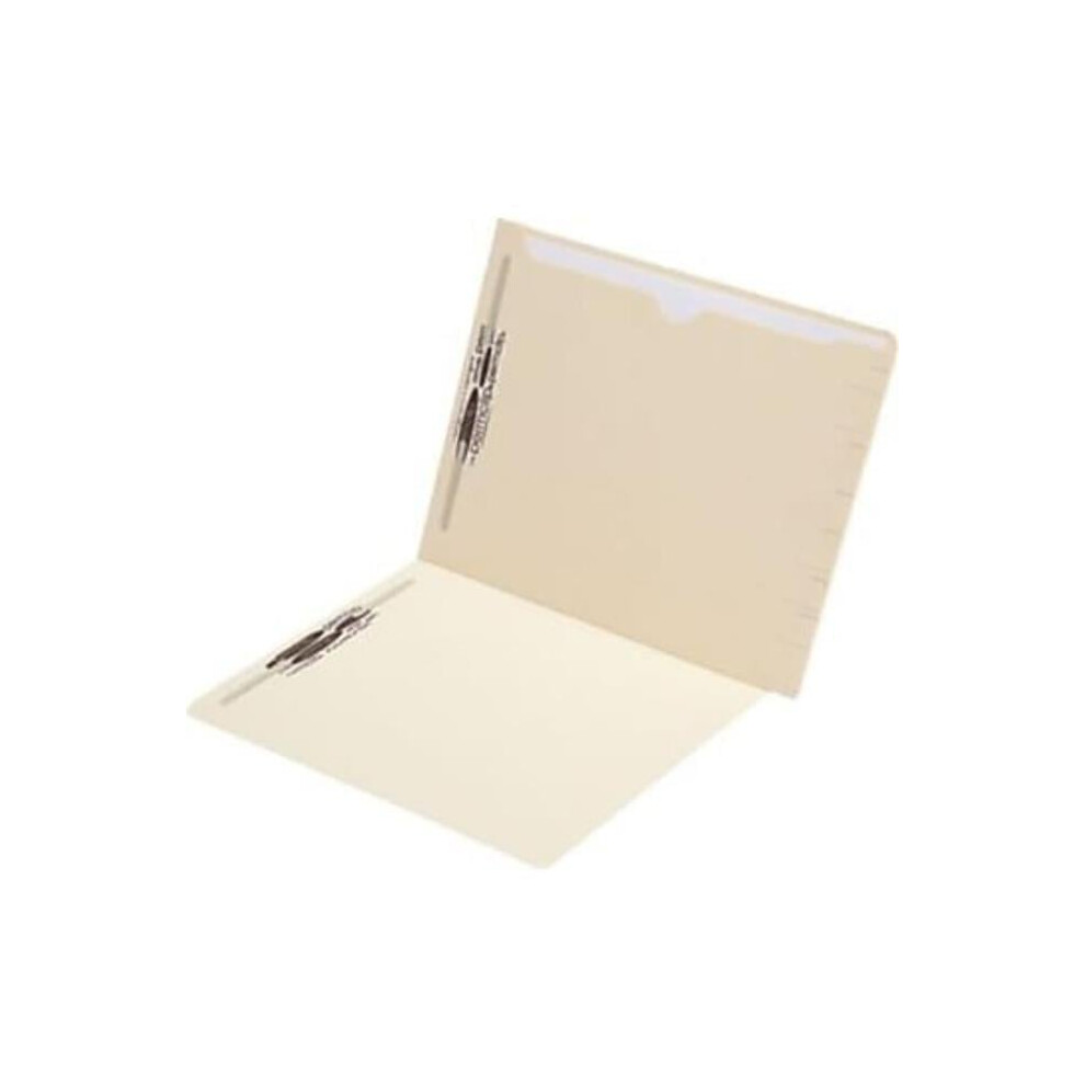 Western State MAQ31315 Confidential End-Tab Folder with Full Back Pocket, 2 Fasteners & Manila Exterior - Letter Size
