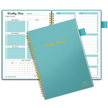 Ugentlig planl?gger udateret ugentlige m?l Planl?gningsplanl?gger med spiralbinding til Do List Notebook Kalendere Arrang?rer Habit Tracker Journ