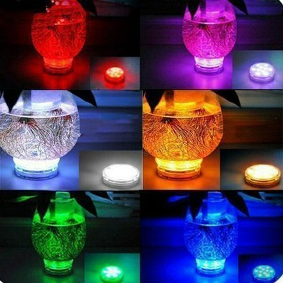 (1 light + 1 remote control) "LED Submersible Remote-Control Lights: Aquarium, Bath, Vase, and Fountain Use, Set of 10