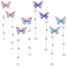 PAGOW 8 stks Vlinder Haar Kwastje Clips Leuke Alligator Haarspeldjes Valentijnsdag Bruiloft Prom Verjaardag Haarspeld Accessoires voor Vrouwen Meisje