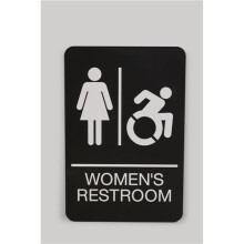 U. S. Stamp & Sign USS7778 Women Restroom ADA Sign, Black