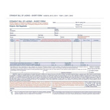 Adams Short Form Bill of Lading, 8.5 X 7.5 Inch, 3-part, 50 forms, Wit (9013)