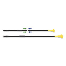 Boardwalk BWKFF610 2 Piece Metal Plastic Quick Change Handle with Jaw Head, Black & Yellow