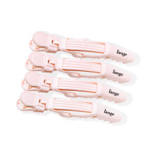 Lange Alligator Hair Clips | Wide Teeth | Double-Hinged Design | For Sectioning & Securing Hair | Professional Styling Results | 4-Pack Blush