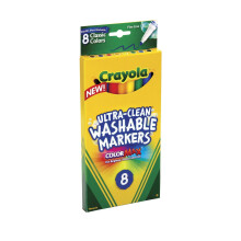 Crayola Ultra-Clean Wasbare Stiften, Color Max, Fijne Lijn Klassieke Kleuren 8 St.