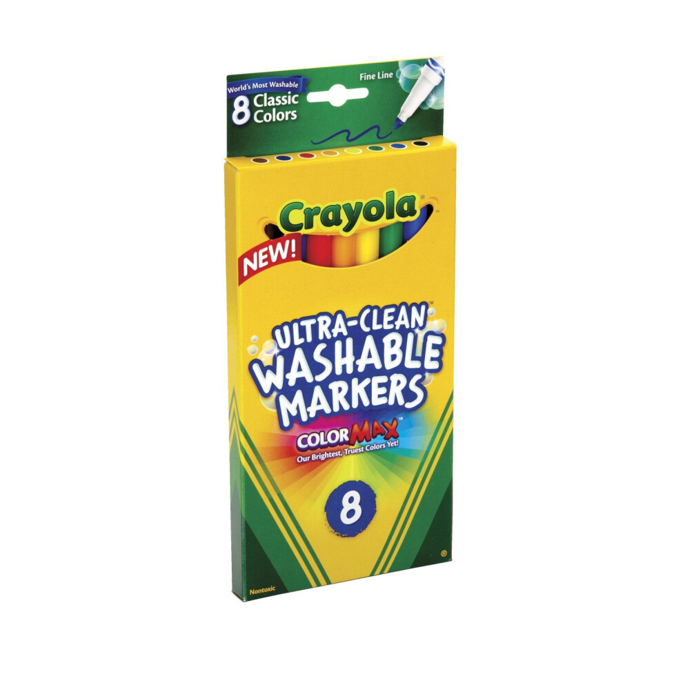 Photos - Pen Crayola 008538 Marker  Washable Fine Classic Set Of 8 