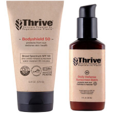 Thrive Natural Care Feuchtigkeitsspendende Mineral-Gesichtssonnenschutz SPF 30 & Wasserfester Körper-Sonnenschutz SPF 50