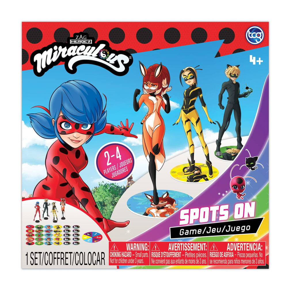 Photos - Board Game Miraculous Ladybug - Spots On Game - Help Ladybug, Cat Noir, Rena Rogue and Queen Bee save The city! Great Birthday Gift for