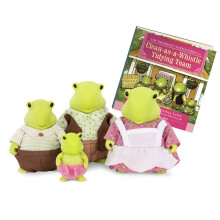 Li'l Woodzeez  The Tidyshine Turtle Family Set  4 Sammelpuppenfiguren mit Mrchenbuch  Rollenspielspielzeug  Geschenk fr Kinder ab 3 Jahren