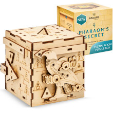 INSCAPE Pharaohs Secret Puzzle Box - Escape Room in A Box for Adults - Cluebox - Mind Puzzles for Adults - Puzzle Boxes with Hidden Compartments - Puz