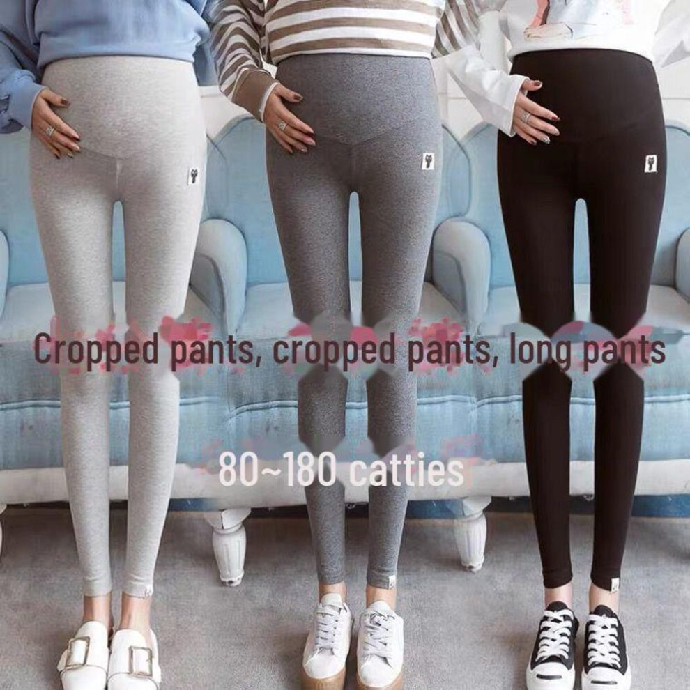 (black, M) "fashionable Maternity Leggings With Skirt - Autumn Belly Support Trousers For Women