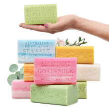 Australsk botanisk s?be 6,6 OZ Triple Milled Bars med ren planteolie Naturs?bebase beriget med ?kologisk sheasm?r til m?nd Kvinder Alle hudtyper