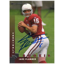 Schwartz Sports Memorabilia PLUCAR320 Jake Plummer Signed Arizona Cardinals 1997 Donruss Rookie Football Trading Card No.217 with Snake