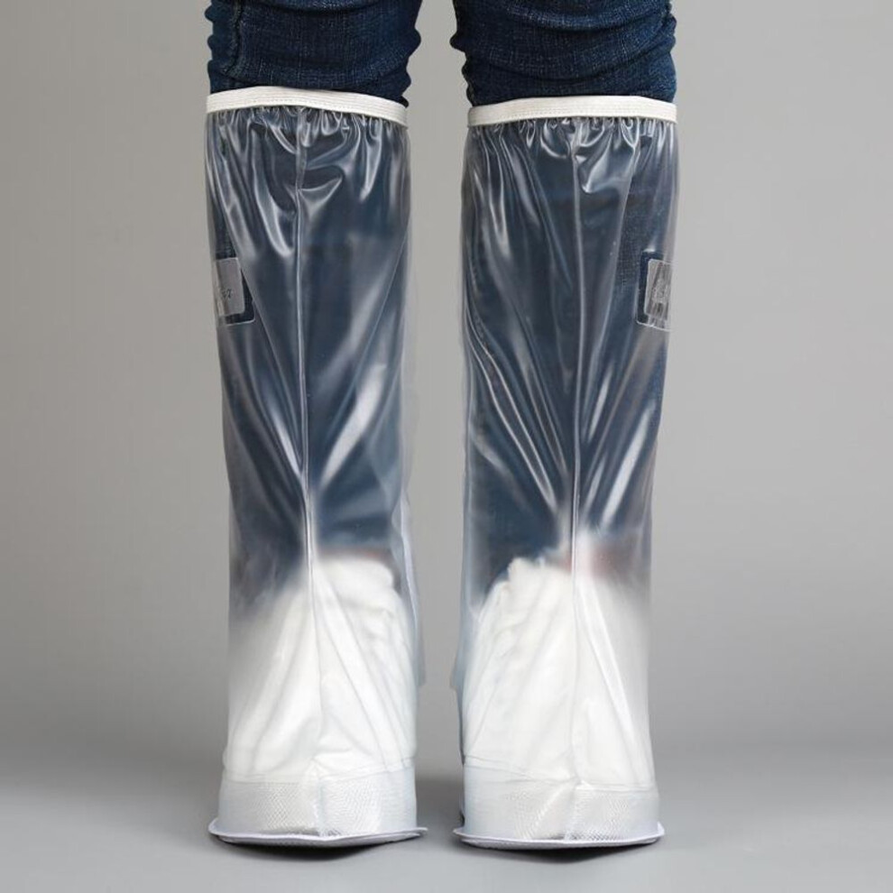 (White Tall S) "unisex Waterproof Non-slip Shoe Covers: Thickened, Wear-resistant For Cycling & Rainy Travel